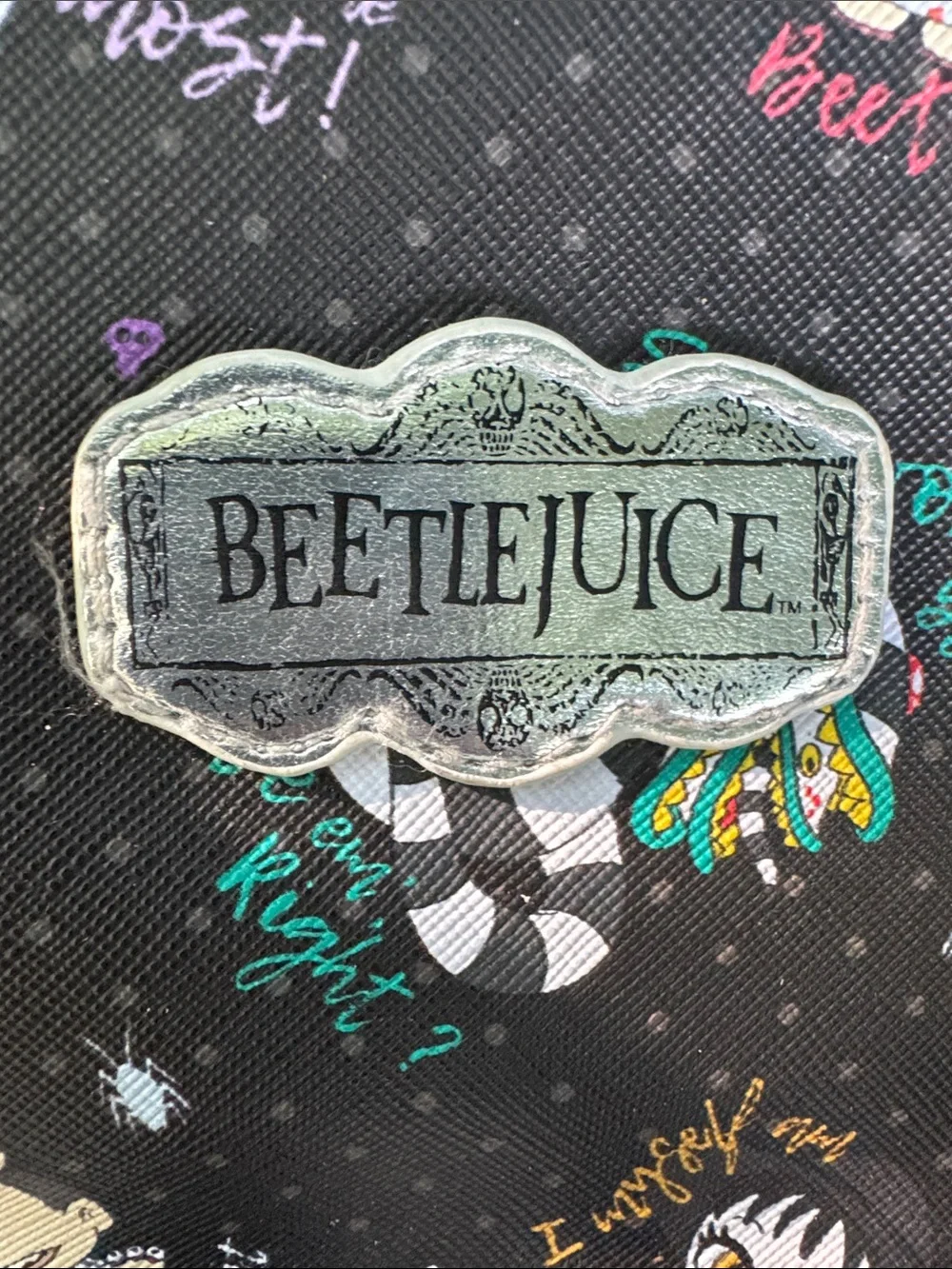 Beetlejuice Kids Black Character Mini Backpack